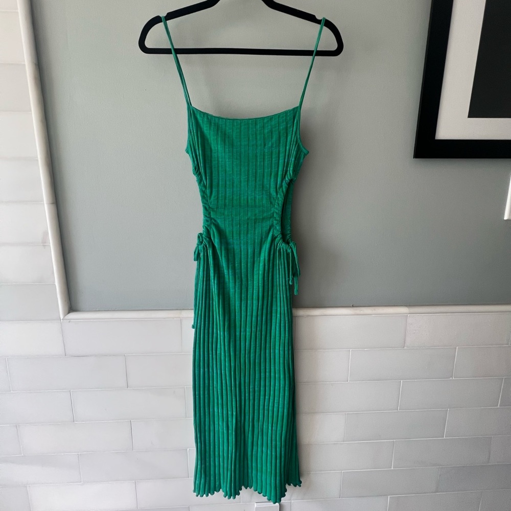 Zara Blue and Green Midi Dress